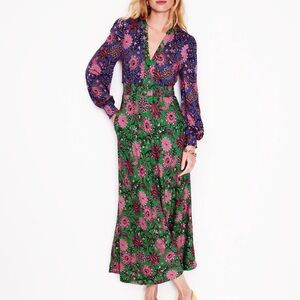 Boden Ivy Smocked Multicolor Maxi Dress